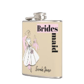 Mode Bride Neutrale Bridesmaïde Naam kolf Heupfles (Links)