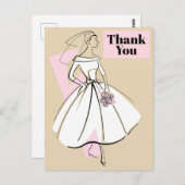 Mode Bride Neutrale Dank u briefkaart (Voorkant / Achterkant)