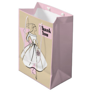 Mode Bride Neutrale Dank U middelgrote roze Medium Cadeauzakje