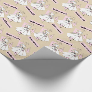 Mode Bride Neutrale Groep Bridesmaid Cadeaupapier