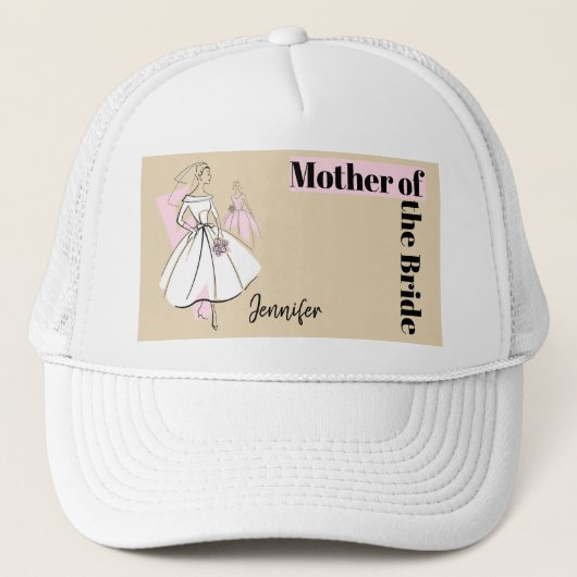 Mode Bride Neutrale Groep Moeder van de Bride Trucker Pet (Voorkant)