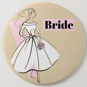 Mode Bride Neutrale knoop van de Bride Ronde Button 6,0 Cm