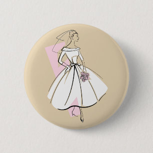 Mode Bride Neutrale knop Ronde Button 5,7 Cm