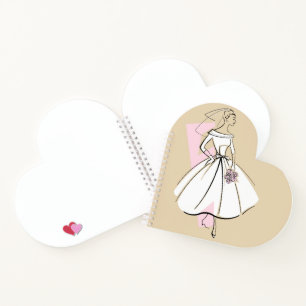 Mode Bride Neutrale notitieboek hart