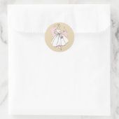 Mode Bride Neutrale sticker van de Groep rond (Tas)