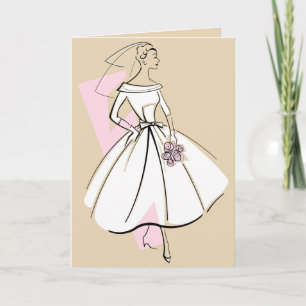 Mode Bride Neutrale Tekst beige groetkaart Kaart