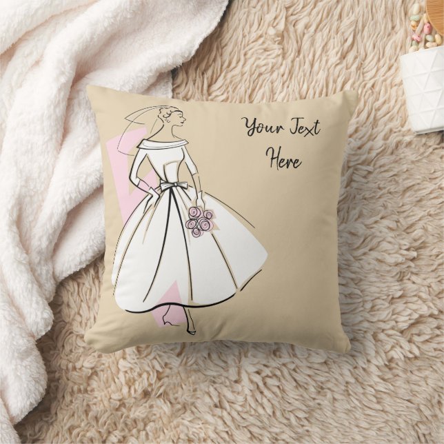 Mode Bride Neutrale Tekst werpen kussen (Deken)