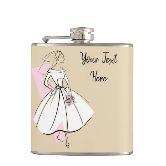 Mode Bride Neutrale Tekstfles Heupfles (Voorkant)