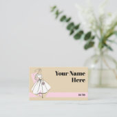 Mode Bride Neutrale visitekaartje roze streep (Staand voorkant)