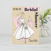 Mode Bride Neutrale Vrijgezellenfeest van de Groep Kaart (Staand voorkant)