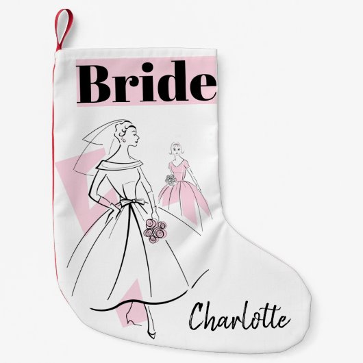 Mode Bride Pink Bride stocker Kleine Kerstsok (Voorkant)