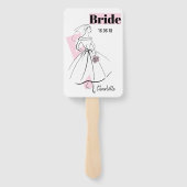 Mode Bride Pink Bride ventilatorpeddel Handwaaier (Achterkant)