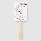 Mode Bride Pink Bride ventilatorpeddel Handwaaier (Voorkant)