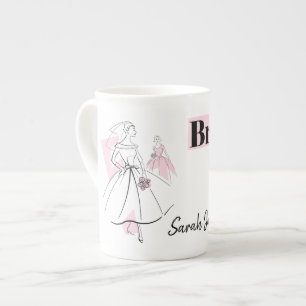 Mode Bride Pink Bridesmaid Name mok bot china