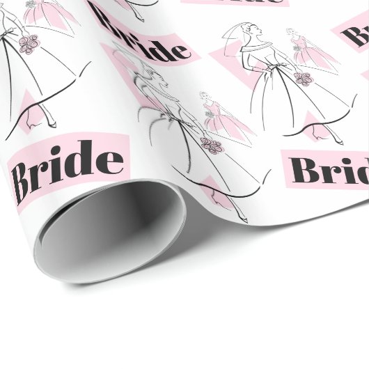 Mode Bride Pink Group Bride inpakpapier (Rol Hoek)