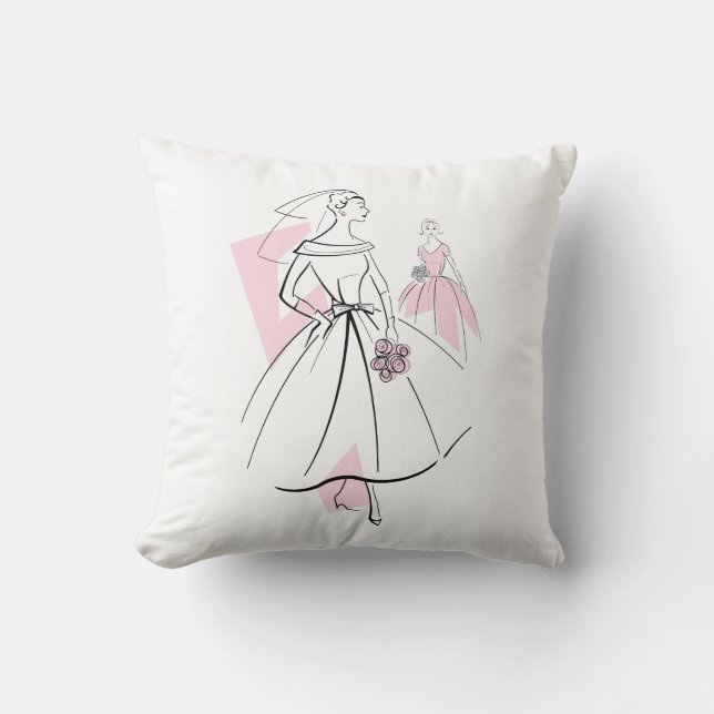 Mode Bride Pink Group gooit kussen roze terug (Voorkant)