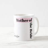 Mode Bride Pink Group Moeder van de Bride Naam Koffiemok (Voorkant rechts)