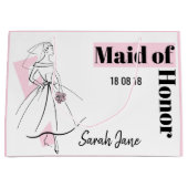 Mode Bride Pink Maid of Honor Grote Roze Groot Cadeauzakje (Voorkant)