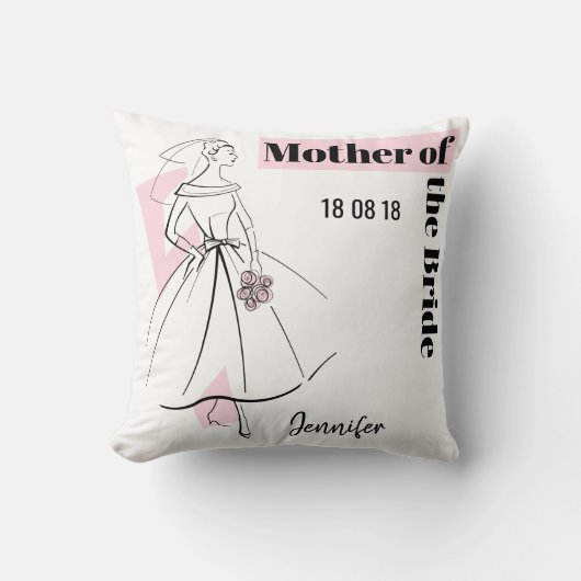 Mode Bride Pink Moeder van Bride goot kussen (Voorkant)
