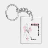 Mode Bride Pink Moeder van de Bride sleutelhanger (Voorkant Links)