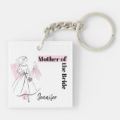 Mode Bride Pink Moeder van de Bride sleutelhanger (Achterkant)