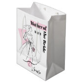 Mode Bride Pink Moeder van het medium Bride Cadeauzakje (Voorkant Gekanteld)