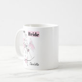 Mode Bride roze bride Groep Datum Naam 2 kanten Koffiemok (Voorkant links)