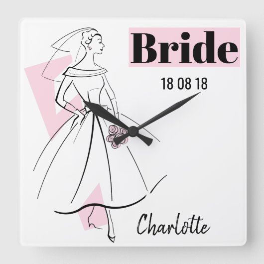 Mode Bride roze bride klok (Voorkant)