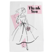 Mode Bride Roze Dank je cadeautas medium (Achterkant)