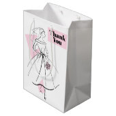 Mode Bride Roze Dank je cadeautas medium (Achterkant Gekanteld)