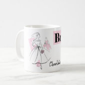 Mode Bride Roze Groep Bride Naam mok (Voorkant links)