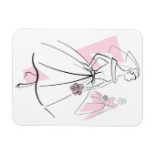 Mode Bride Roze Groep flexibele magneet (Horizontaal)