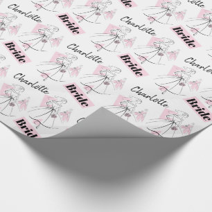 Mode Bride Roze Groep Naam Bride verpakkingspapier Cadeaupapier