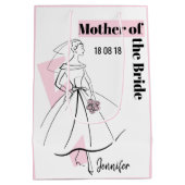 Mode Bride Roze Moeder van het Bride medium roze Cadeauzakje (Achterkant)