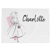 Mode Bride Roze naamzak grote Groot Cadeauzakje (Achterkant)