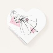 Mode Bride Roze notitieboek hart (Voorkant)
