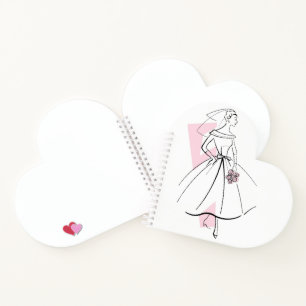 Mode Bride Roze notitieboek hart