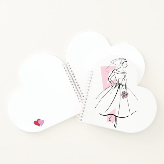 Mode Bride Roze notitieboek hart (Binnen)