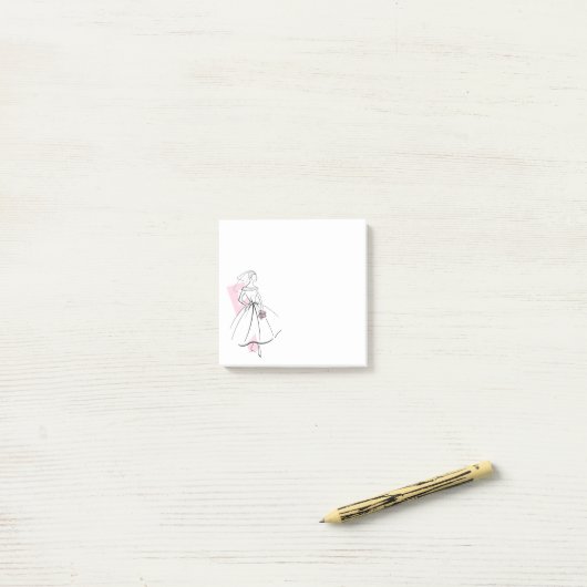 Mode Bride Roze post-it notities vierkant Post-it® Notes (Op bureau)