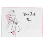 Mode Bride Roze Tekstcadeau grote roze tas Groot Cadeauzakje (Achterkant)
