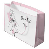 Mode Bride Roze Tekstcadeau grote roze tas Groot Cadeauzakje (Achterkant Gekanteld)