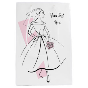 Mode Bride Roze Tekstcadezak medium Cadeauzakje