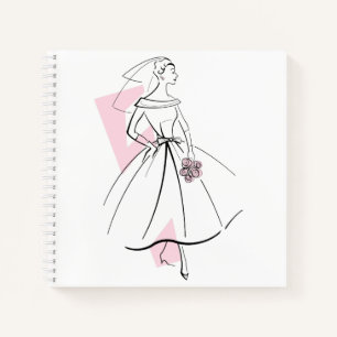 Mode Bride Roze vierkant notitieboek