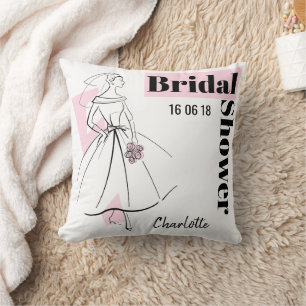 Mode Bride Roze Vrijgezellenfeest roze achterzijde Kussen