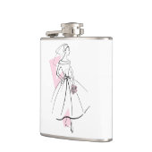 Mode Bruid Roze fles Heupfles (Links)