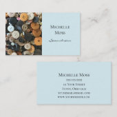Mode Buttonnen blauw Visitekaartje (Voorkant / Achterkant)