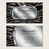 Mode Carte cadeau ongle Salon Zebra Parties scinti (Devant & derrière)