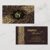 Mode Carte de visite Animal Zebra Suede Leopard (Devant / Derrière)