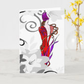 Mode carte modèle dame Pose-All Occasion (Fleur jaune)