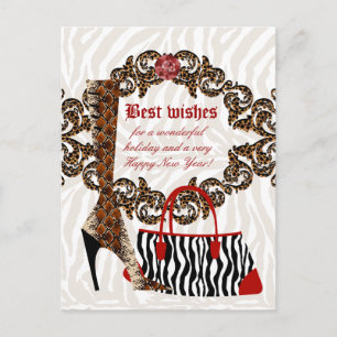 Mode Carte postale Boot en cuir Zebra Purge